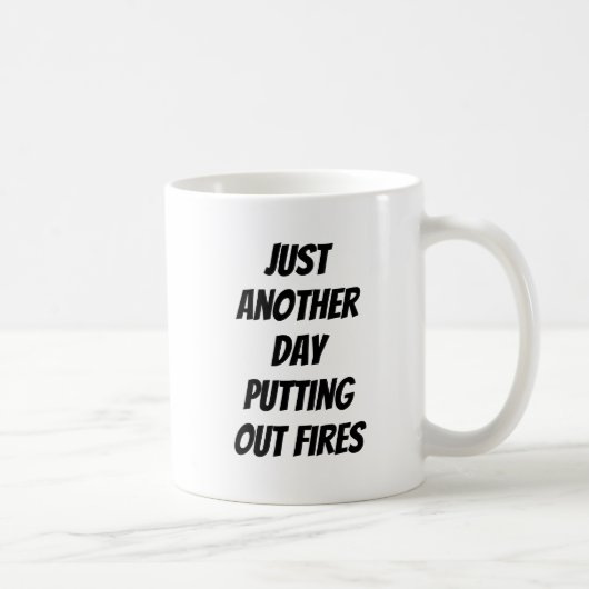 Nur noch ein Tag, an dem Feuer ausgeschnitten wird Kaffeetasse (Rechts)
