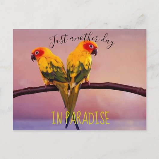 Nur noch ein Tag in PARADISE Postkarte (Vorderseite)