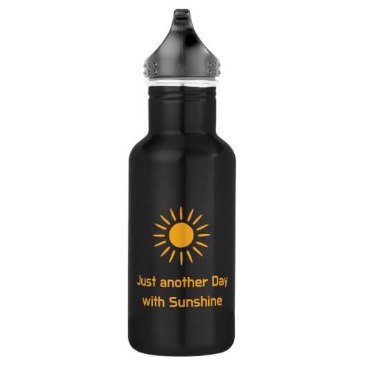 Nur noch ein Tag mit Sonnenschein Edelstahlflasche (Rechts)