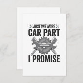 Nur noch ein Teil des Autos in der versprochenen s Dankeskarte (Vorne/Hinten)