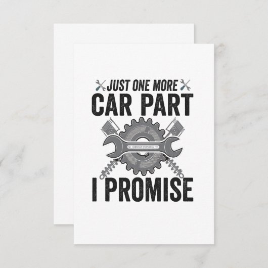 Nur noch ein Teil des Autos in der versprochenen s Dankeskarte (Vorne/Hinten)