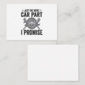 Nur noch ein Teil des Autos in der versprochenen s Mitteilungskarte (Vorne/Hinten)