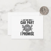 Nur noch ein Teil des Autos in der versprochenen s Mitteilungskarte (Vorderseite/Rückseite Beispiel)