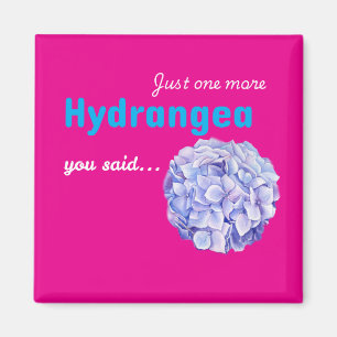 Nur noch eine Hortensie Magnet - heißes Rosa
