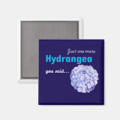 Nur noch eine Hortensie Magnet - navy (Vorderseite/Rückseite)