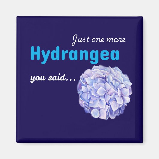 Nur noch eine Hortensie Magnet - navy (Vorne)