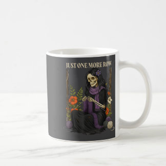 Nur noch eine Reihe Häkeln Skelett Häkeln Stricken Kaffeetasse