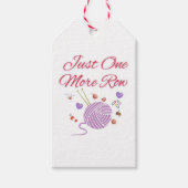 Nur noch eine Reihe Strickkunst Geschenkanhänger (Vorderseite)