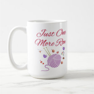 Nur noch eine Reihe Strickkunst Kaffeetasse