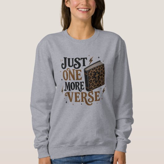 Nur noch eine Strophe Leopard-Bibelstudien-Design Sweatshirt (Vorderseite)
