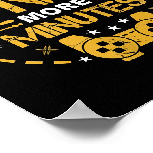 Nur noch fünf Minuten Gaming Words Gaming Poster (Ecke)