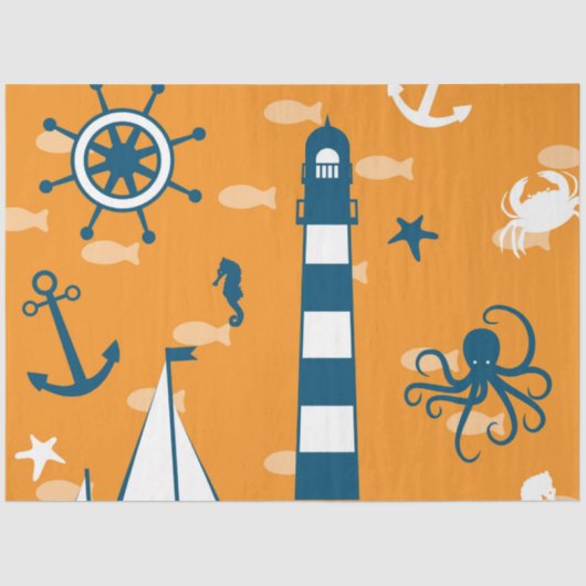 Nur noch mehr Design der Nautic-Serie 4 Seidenpapier (Vorderseite)