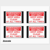 Nur Notausgang Rechteckiger Aufkleber (Blatt)