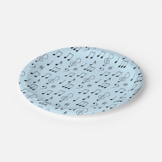 Nur Noted Blue Pappteller (Schrägansicht)