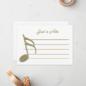 Nur Notizen zur Gold-Musiknote (Vorderseite/Rückseite Beispiel)