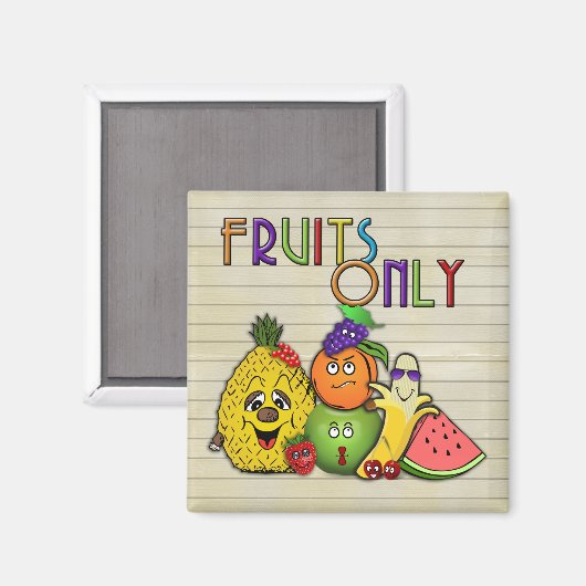 Nur Obst Magnet (Vorderseite/Rückseite)