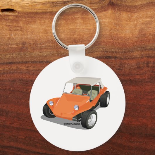 Nur Orange Manx Schlüsselanhänger (Vorderseite)