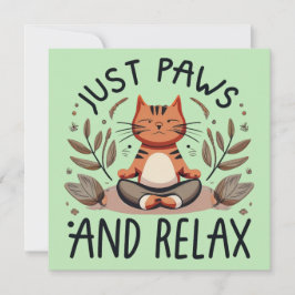 Nur Paare und Relax Yoga Cat Hinweiskarte
