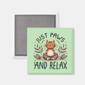 Nur Paare und Relax Yoga Cat Magnet (Vorderseite/Rückseite)