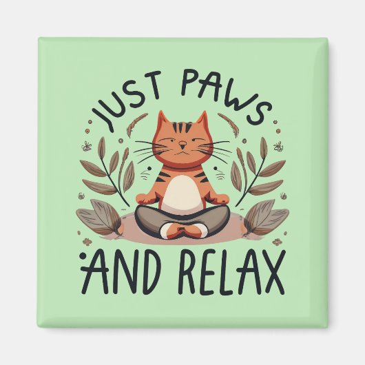 Nur Paare und Relax Yoga Cat Magnet (Vorne)