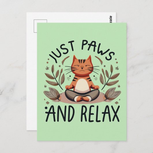 Nur Paare und Relax Yoga Cat Postkarte (Vorne/Hinten)