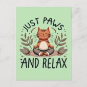 Nur Paare und Relax Yoga Cat Postkarte (Vorderseite)