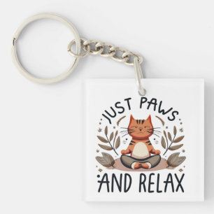 Nur Paare und Relax Yoga Cat Schlüsselanhänger