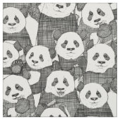 Nur Panda schwarz Stoff (Muster)