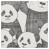 nur Panda Schwarz-weiß Stoff (Nahaufnahme)
