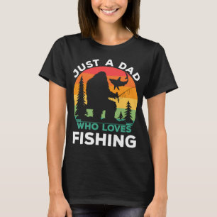 Nur Papa, der gerne Bigfoot fischt Fischer Vater T-Shirt