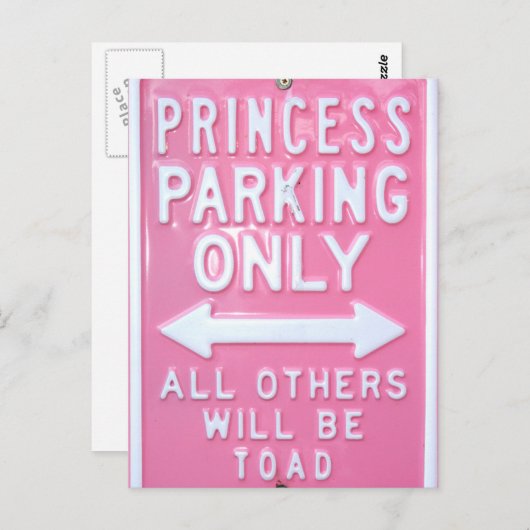 Nur Parkplatz Princess Postkarte (Vorne/Hinten)