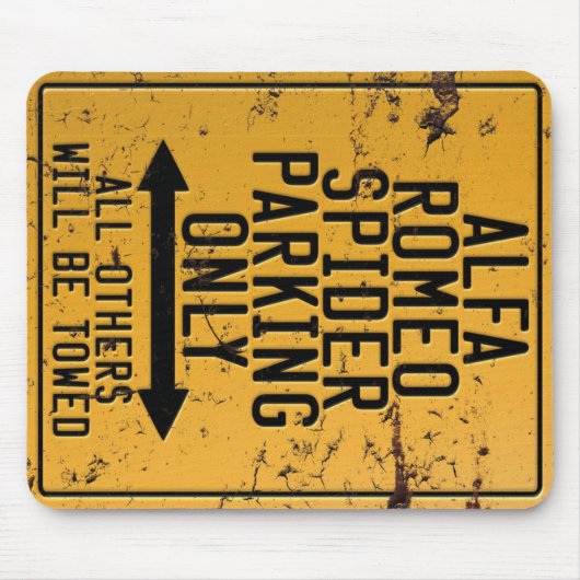 Nur Parkplätze Alfa Romeo Spider Mousepad (Vorne)