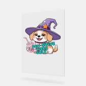 Nur Paw-Schwänze - Niedlicher Hund mit Blasen-Tee Acrylschild (Winkel)