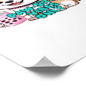 Nur Paw-Schwänze - Niedlicher Hund mit Blasen-Tee  Poster (Ecke)
