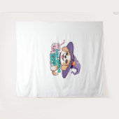 Nur Paw-Schwänze - Niedlicher Hund mit Blasen-Tee  Wandteppich (Vorderseite (Horizontal))