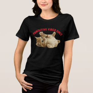 Nur Pawsitive Beulen - Niedliche Orange Tabby Cat  Tri-Blend Shirt