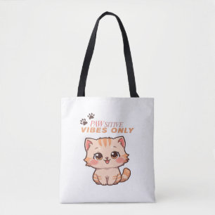Nur Pawsitive Farben - Niedliches Kawaii Cat Desig Tasche