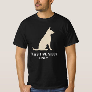 Nur Pawsitive Schwänze - Hunde Silhouette Art Pe T-Shirt