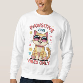Nur Pawsitive Tiere - Niedliche Katze mit Sonnenbr Sweatshirt