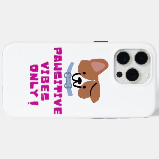 Nur pawsitive Vibes Case-Mate iPhone Hülle (Rückseite (Horizontal))