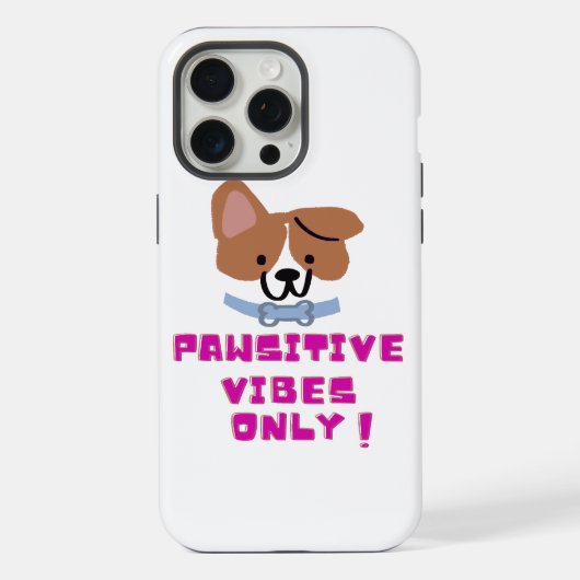 Nur pawsitive Vibes iPhone Hülle (Rückseite)
