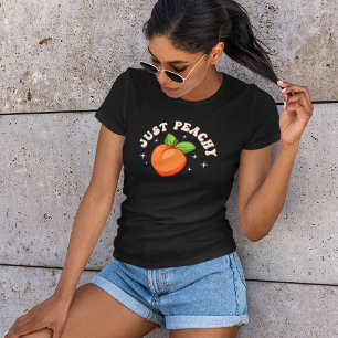 Nur Peachy Cartoon Frucht T-Shirt