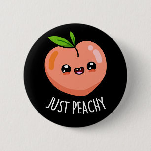 Nur Peachy Funny Peach Pun Dark BG Button