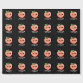 Nur Peachy Funny Peach Pun Dark BG Geschenkpapier (Flach)