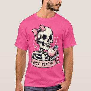 Nur Peachy Funny Skeleton Frauen Sommer Obst 2 T-Shirt