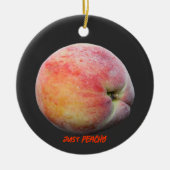Nur Peachy Jersey Peach Custom Text Keramik Ornament (Vorne)