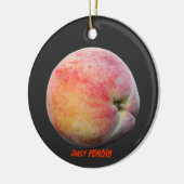 Nur Peachy Jersey Peach Custom Text Keramik Ornament (Links)