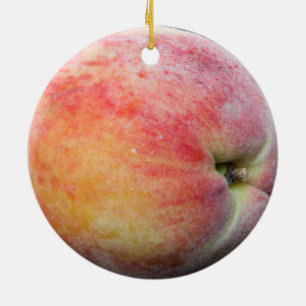Nur Peachy Jersey Peach Custom Text Keramik Ornament
