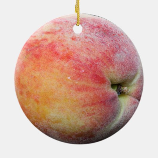 Nur Peachy Jersey Peach Custom Text Keramik Ornament (Hinten)