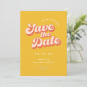 Nur Peachy Non-Foto Hochzeit speichern das Datum Save The Date (Stehend Vorderseite)